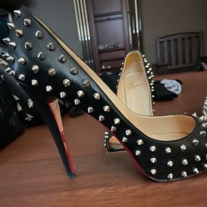 Peep toe Christian Louboutin spike heel